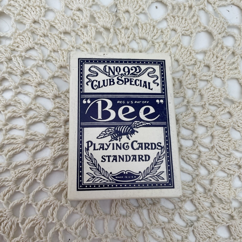 Vintage Bee Club Special No 92 Playing Cards Cambric Finish Deck 1992 Colorado